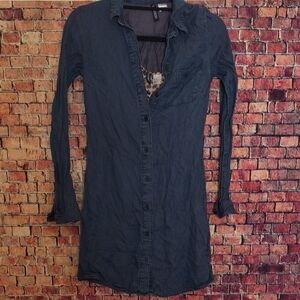 H&M Dark Gray Long Sleeve Dress